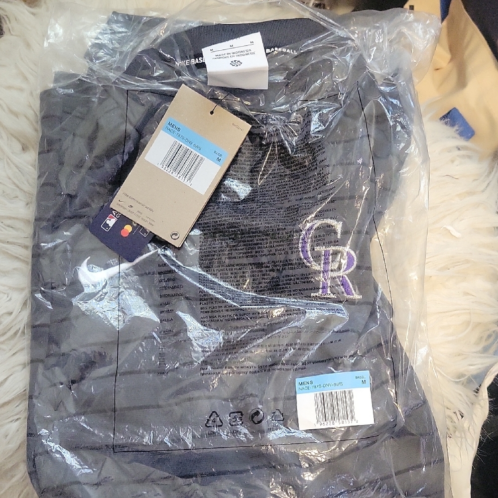Nike Black Dri-FIT Rockies Polo Baseball Shirt